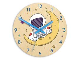 Vaikiškas sieninis laikrodis Quiet Astronauta