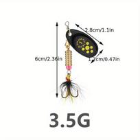 Sukriukė žvejybos masalas su trišakiu kabliuku 3.5g, 3,5 g