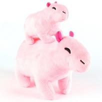 Minkšti (pliušiniai) žaislai, 2 vnt Capybara pliušinis, minkštos laukinių gyvūnų lėlės vaikams, rožinės spalvos