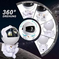 Projektorius Žvaigždėto dangaus projektorius, reguliuojamas ryškumas Star Galaxy Astronaut P