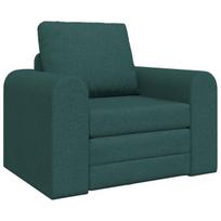 Grindų sofa-lova 2-į-1 Tamsiai žalia 98x71x83 cm Audinys