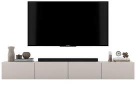 2 vnt. pakabinamos TV spintelės 2 x Enjoy Lindner baldai, 240 cm, kašmyro matinė