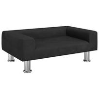 vidaXL Vaikiška sofa, juodos spalvos, 70x45x26,5cm, aksomas