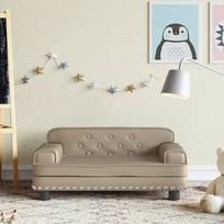 vidaXL Vaikiška sofa, kapučino spalvos, 70x45x30cm, dirbtinė oda