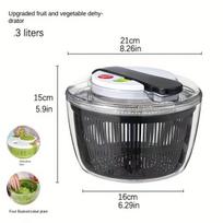 Salotų džiovyklė su krepšeliu,  3L Push Dehydrator juodas