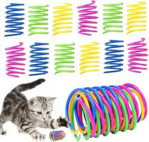Žaislai katėms, CatSpringToys: 32 vnt spalvotos spiralinės spyruoklės, skirtos interaktyviems kačių žaidimams – šokinėti, medžioti, žaisti