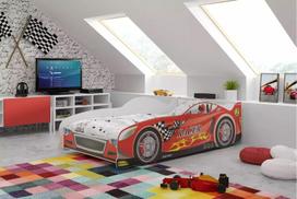 Lova Cars 80x160 cm, raudona