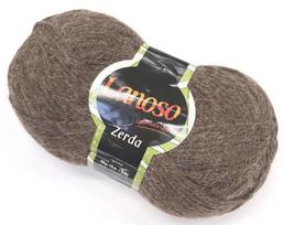 Mezgimo siūlai Lanoso Zerda 100g; spalva ruda 924
