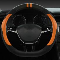 Universalus D Formos Vairo Užvalkalas – PU Oda, Furious Orange-D tipo (1855 zomšos) novatoriška automobilio puošmena