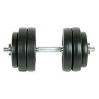 Hantelis su nuimamais diskais, 15 kg, Juoda