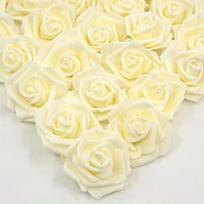 Dirbtinės putplasčio rožių galvutės, 50 vnt., 7.5 cm, 50 vnt