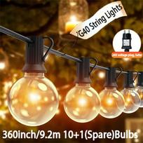 LED lauko girlianda G40 lemputėmis, 30FT/9,2m 10+1(Atsarginės)Lemputės