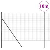 vidaXL Tvora su stulpais Pilka 1,6 x 10 m Plienas ir PVC