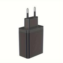 USB C 4 jungčių greitas įkroviklis,  Juoda