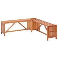 Kampinis sodo suoliukas，Sodo suolas，Lauko suoliukas su vazonu, 117x117x40cm, akacija CFE1111069
