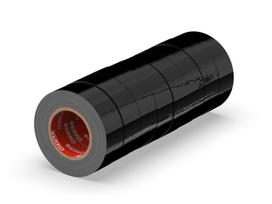 Izoliacinė juosta ERKO 19mm x 20m Juoda 8 vnt. nustatyti, PVC elektros kabelių remontas, labai lankstus ir stipriai klijuojantis