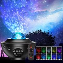 Projektorius Redroad Planetariumo projektorius LED naktinis apšvietimas vaikams, pasukamas 21 režimų žvaigždėtas dangus projektorius Bluetooth / nuotolinio valdymo pultas / laikmatis vaikų kambario dekoravimui