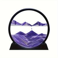 3D smėlio paveikslas stikliniame rėmelyje,  Violetinė