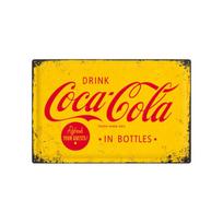 Dekoratyvinė metalinė plokštelė Coca-Cola In Bottles, 40 x 60 cm
