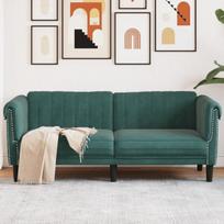 Dvivietė sofa, tamsiai žalios spalvos, aksomas