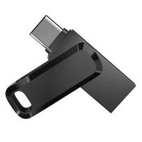 USB laikmena USB atmintinė, USB 3.1 atmintinė: OTG ir C tipo didelės spartos rašiklio diskas, skirtas Android ir MacBook, juodas 128GB
