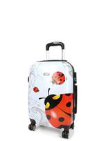 Mažas lagaminas Airtex Ladybug 809/20, S, baltas/raudonas