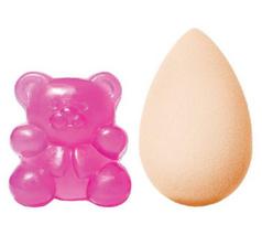 Veido kempinėlių rinkinys Beauty Blender Beary Flawless Blend & Cleanse Set BB20222 Nude kempinėlė + meškiuko formos valiklis