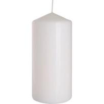 Bispol cilindrinė žvakė White 15 cm