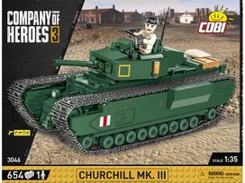 Tank model - COBI - Churchill MK.III - 500 dalių - Žalias - Nuo 10 metų
