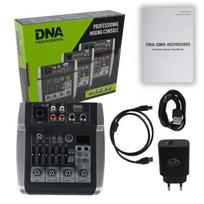 DNA QMX602 analoginis garso maišytuvas 6 kanalų Bluetooth USB MP3 Phantom +48V 2500 mAh įkraunama baterija