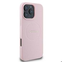 Guess Grained Ring MagSafe“ iPhone 16 Pro“ dėklas – rožinis