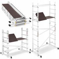 Aliumininės sąnarinės mobilios pastolių kopėčios HIGHER DR 2x5, 4,0 m, 150 kg