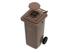 Šiukšlių konteineris su mikrobiologiniu filtru, 120 L, rudas
