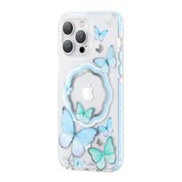 „Kingxbar Apple iPhone 14 Pro Max MagSafe Butterfly“ serijos magnetinis dėklas, mėlynas