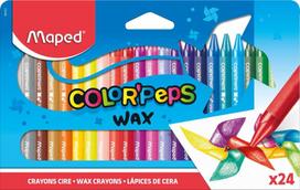 Vaškinės kreidelės ColorPeps, 24 spalvos