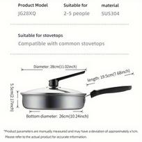 COOKER KING 25cm Nelipni Nerūdijančio Plieno Keptuvė , 11 colių - 28 cm