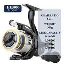 XSHARKS HE1000-7000 žvejybos ritė, CNC metalo traukinys. , 5000