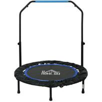 SPORTNOW 102 cm fitneso batutas, sulankstomas mini batutas su 4 kryptimis reguliuojamo aukščio rankena, LCD monitorius, fitneso šokdynė suaugusiems, vaikams, iki 100 kg