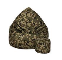 Sėdmaišis su pufu Sako Camouflage XXXXL Kodura, moro žalia