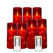 LED žvakės su girlianda,  Raudona (D5,84*12,7 cm12,7 cm15,24 cm15,24 cm17,78 cm17,78 cm17,78 cm)