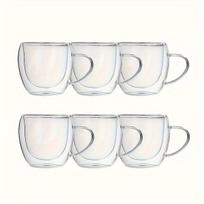 Stikliniai espresso puodeliai rinkinys