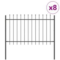 vidaXL Sodo tvora 8 pcs Pilka 13,6 x 0,8 m Miltelinis plienas