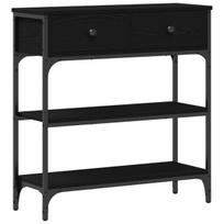Konsolinis staliukas Juoda 72,5x25x75 cm Inžinerinis medis ir Plienas