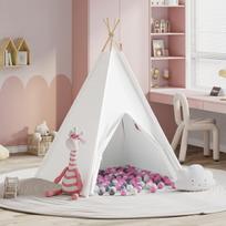 vidaXL Teepee palapinė Balta 120 x 120 x 150 cm Audinys ir plastikas