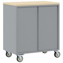 Įrankių spinta su ratais ir užraktu Juoda 75x45x85 cm Plienas