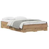 vidaXL Lovos rėmas Amatininkų ąžuolas 120 x 200 cm Apdirbta mediena