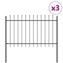 vidaXL Sodo tvora 3 pcs Pilka 5,1 x 1,2 m Miltelinis plienas