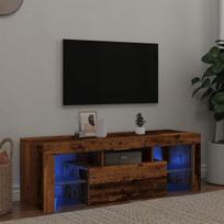 Televizoriaus spintelė su led, medienos, 120x36,5x40cm, mediena