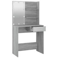Kosmetinis staliukas，Makiažo stalas su LED, pilkas ąžuolo, 74,5x40x141cm CFE2324925