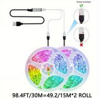 RGB LED juostos rinkinys USB valdymu, 20M / 65,6FT